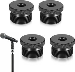4 Pcs Mic Stand Adapter Microphone Stand Adapter 1/4 Female to 5/8 Male Screw…