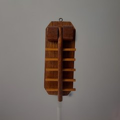 Signed Danish Modern Teak Vertical Wall Mounted Spice Rack