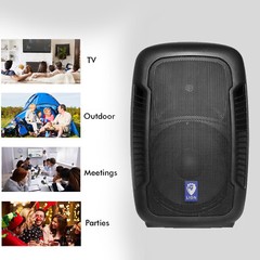 TPro 10“ 1500 Watts Bluetooth Speaker w/ Built-in Amplifier, Mic, USB SD Slots