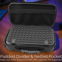 CASEMATIX Travel Case Fits Zoom LiveTrak L-6 Mixer, Cables, Power Supply & Gear