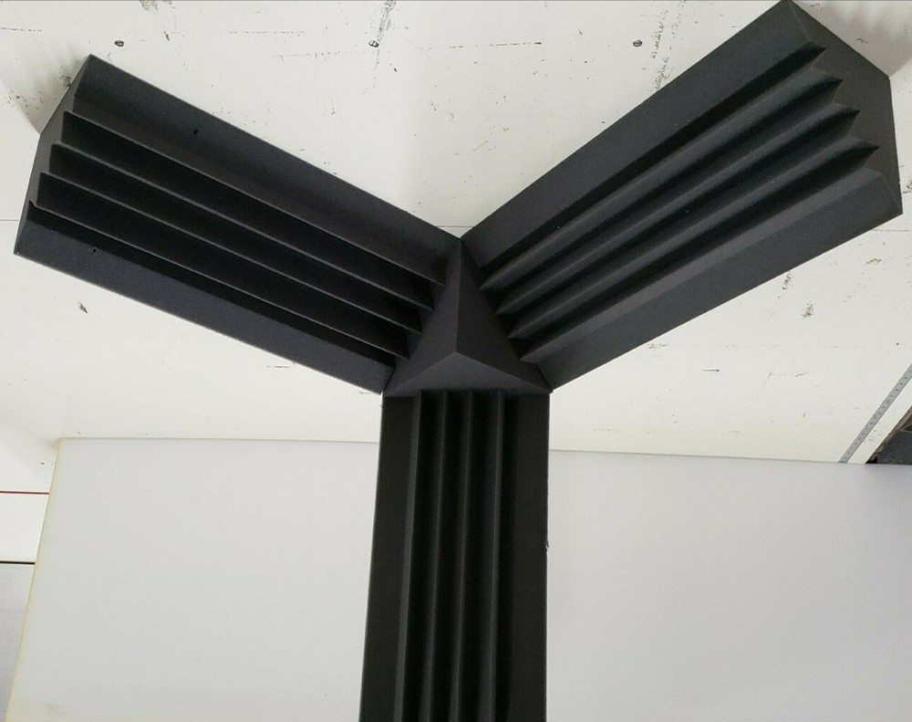 8″ STUDIO ACOUSTIC WEDGE FOAM CORNER KIT BASE ABSORBERS