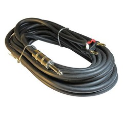 2 PACK PRO AUDIO 1/4 TO DUAL banana 50 FT foot PA DJ SPEAKER CABLE 14 GAUGE WIRE