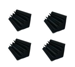 4 pcs Acoustic Foam Bass Trap Soundproof Corner Wall Studio Home 10x5x5 Black