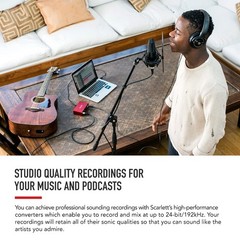 USB Audio Interface for Guitarists, Vocalists, Podcasters – Record Studio Qualit