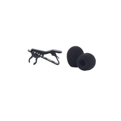 AUGSUN 18Pcs Lapel Microphone Clips Replacement Kit, 6Pcs Mini, black