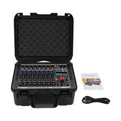 8 Channel Mixer Power Mixer Amplifier Tabletop Sound Mixing Console Dj Bluetooth