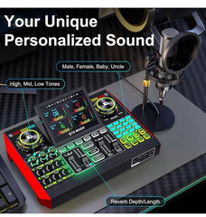 Podcast Microphone Bundle with Live Sound Board Audio Mixer, Podcast Equipment B