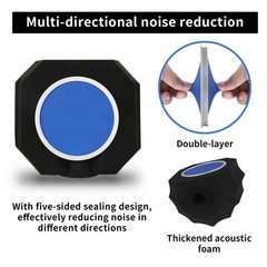 Professional Microphone Isolation Shield with Pop Filter,Reflection Filter fo…