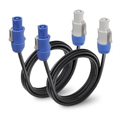 Sound Town 2 Pack 4 ft 14AWG PowerCon Cable, 3 Pin Input to Output (STC-PP4-2PK)
