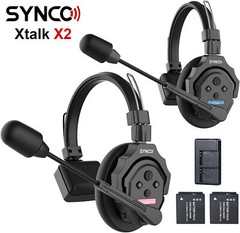SYNCO XTalk X2 Wireless Intercom Headset System 2.4GHz Communication Headset