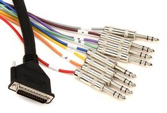 Hosa DTP-802 8-channel DB25 to 1/4″ TRS Snake – 6.6′