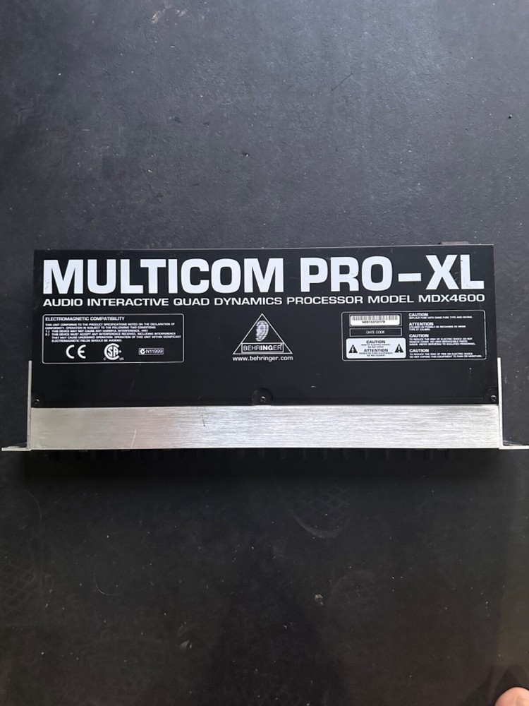 Behringer Multicom Pro-XL MDX4600 4 Channel Dynamics Processor Rackmount