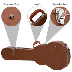 Hard-Shell Electric Guitar Case for GLP Style Electric Guitar Brown, in stock