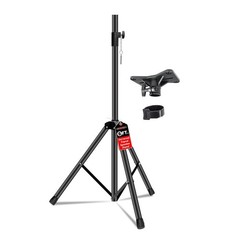 5 Core Speaker Stand Universal Mount Steel Construction 132 Lbs Capcity Black