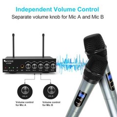Wireless Microphone System 4channel Uhf Wireless Mic Set With Handheld/bodypack/
