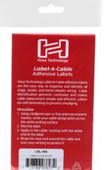 Hosa – LBL-466 – Peel and Stick Vinyl Cable Labels – 60 Pieces