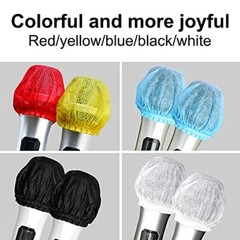 200 Pcs Microphone Cover Disposable Mic Windscreen Protective Cap Cover for KTV