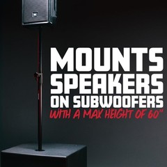 Gator Frameworks Standard Subwoofer/Speaker Speaker Sub Pole, Black