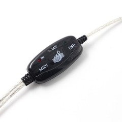 2m/6.56ft USB IN-OUT MIDI Interface Cable PC to Music Keyboard Adapter Cord
