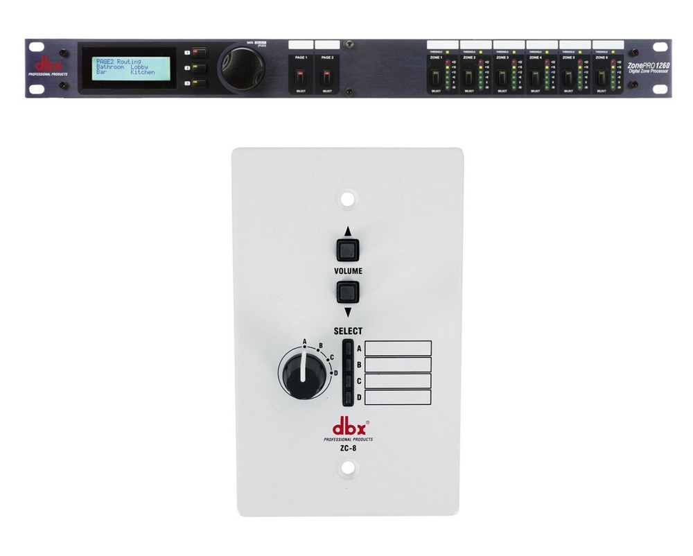 DBX ZonePRO 1260 Commercial Digital Zone Processor + Wall Mount Zone Controller