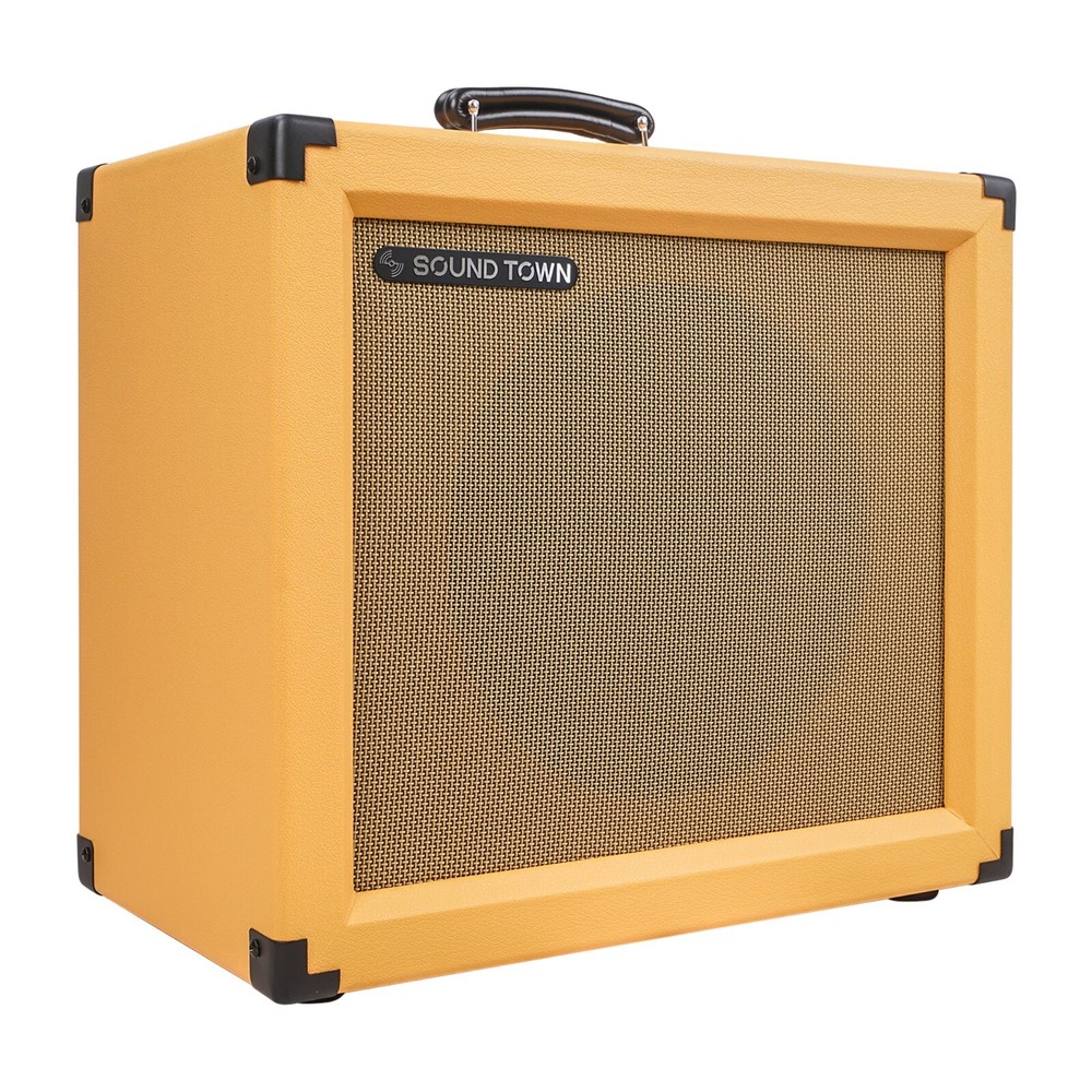 Sound Town 1 x 12″ 65W Open-back Guitar Speaker Cabinet, Orange (GUC112OBOR)