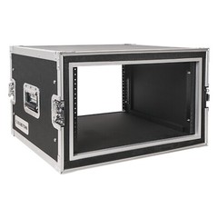 Sound Town Shock Mount 6U Plywood Rack Case w/ 21″ Rackable Depth (STRC-SP6U)