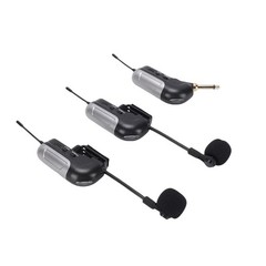 Dual UHF Wireless Accordion Microphone 360 Degree Instrument Pick Up Mic Supply