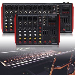 6-Channel Bluetooth Audio Mixer with Digital Effects for KTV and Home Use
