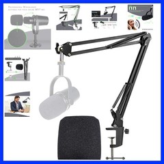 MV7 MV7X MV7+ Boom Arm – Mic Arm with Foam Cover Windscreen Compatible with S…