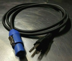 6ft blue PowerCon NAC3FCA to male Edison Power Cord Connector Cable 20A