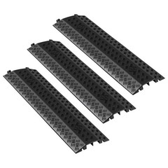 Uimoso Heavy-Duty Floor Cable Protector Ramp, 3-Pack, Supports Up to 17,500 lbs