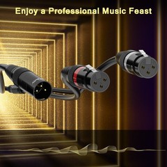 XLR Splitter Y-XLR Cable 40 FT, Gold-Plated 3-Pin XLR Male to Dual Female Pat…
