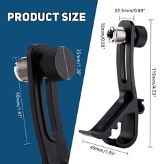 Facmogu 2PCS Drum Microphone Clip, Adjustable Mic Mount Clamp Holder Mic Securin