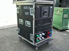 MOTION LABS 400AMP 1300-400A-18-2-01 POWER DISTRO W/ WHEELED CASE# 3492 THS
