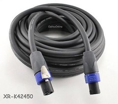 Kirlin 50ft SpeakOn 4C/12AWG NL4FX Pro Audio Speaker Cable w/ NEUTRIK Connectors