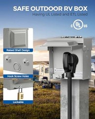 50 Amp RV Power Outlet Box – 125V/250V NEMA 14-50R RV Outlet – 50 Amp 14-50R