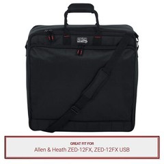Gator Cases Mixer Bag fits Allen & Heath ZED-12FX, ZED-12FX USB Mixers