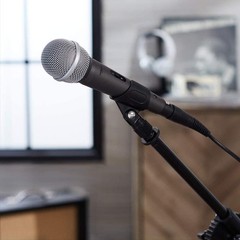 Amazon Basics Dynamic Vocal Microphone with Cable for Podcasting, Recording etc