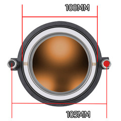2PCS Diaphragm Replacement 74.5mm Titanium Coil Driver 8 ohm Speaker