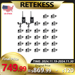 Retekess T130S Wireless Microphone Tour Guide System 2 transmitter 25 Receivers