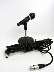 Sony F-V610 Cardioid Dynamic Microphone, IMP 600 Ohm, w/ Stand + Cable