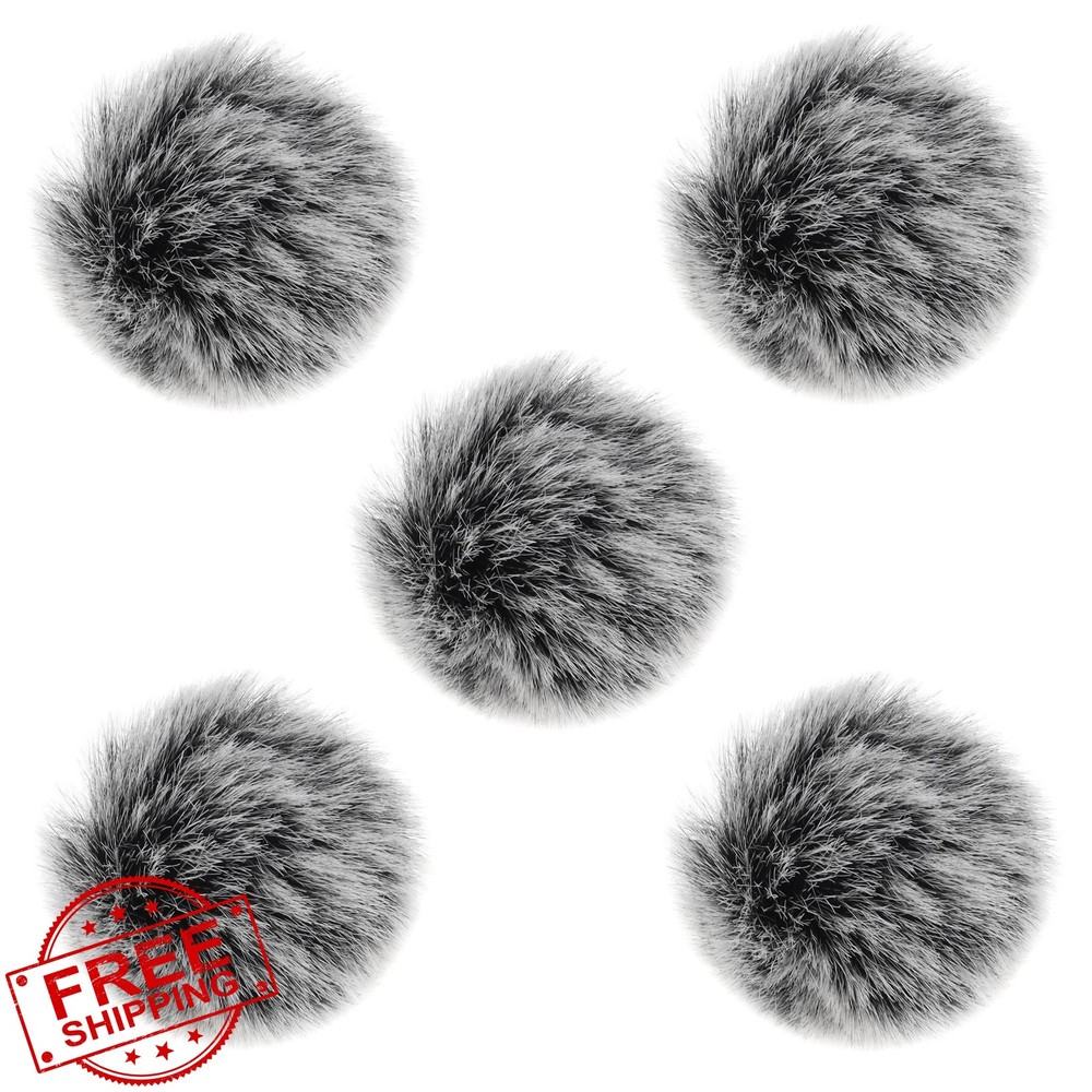 Lifexciting 5pc 8mm Gray Mic Wind Muff