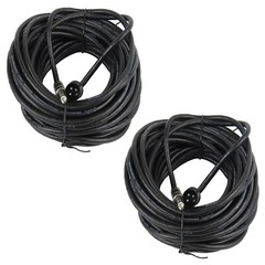 2Pcs 50FT Male XLR 3-Pin Mic Cable To 6.35mm 1/4″ Stereo Male PA Speaker Cables