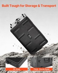 VEVOR 6U Rack Case, 15 in Depth, Rackmount Flight 6U- 13.8 Internal Depth