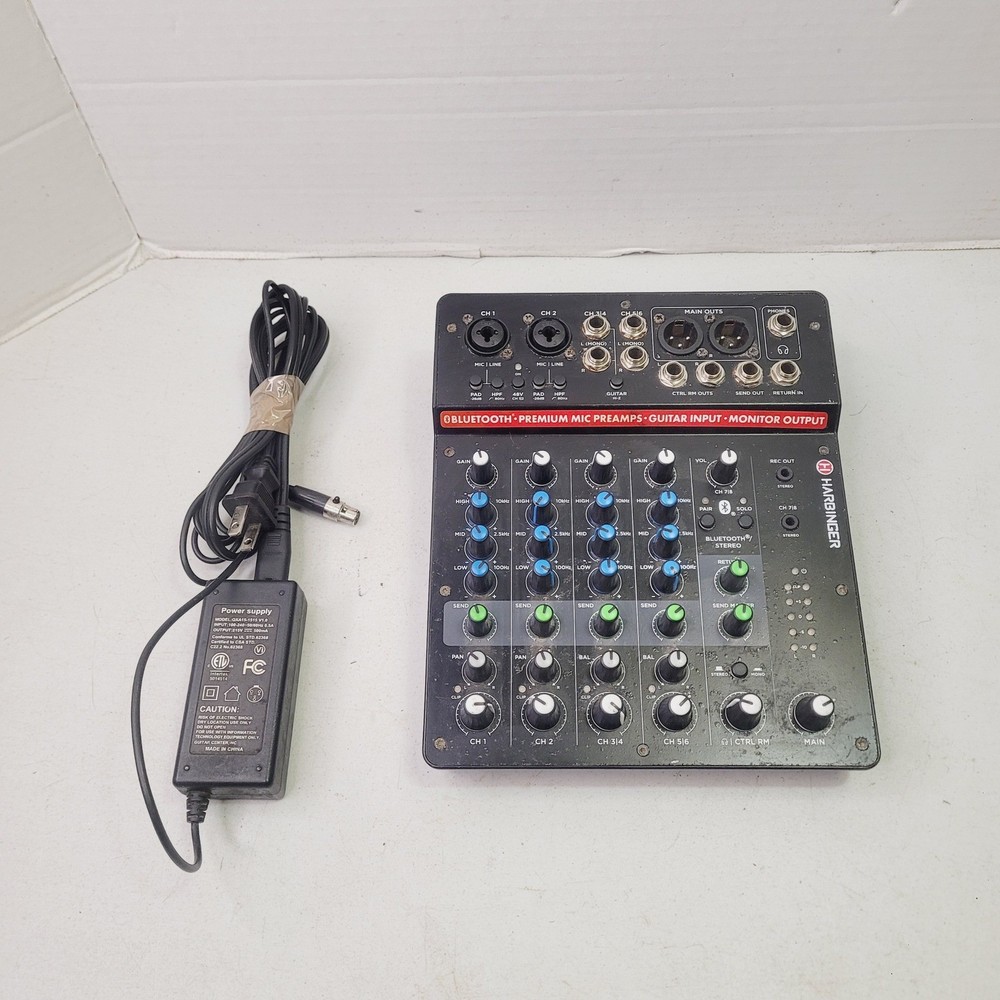 Harbinger LV8 8-Channel Analog Mixer with Bluetooth