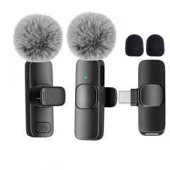 Lavalier Microphone Wireless Audio Video Recording Mini Mic For Android/iPhone