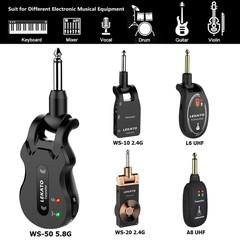 Lekato Series 5.8G 2.4G Wireless Guitar Bass Drum Keyboard Transmitter Receiver