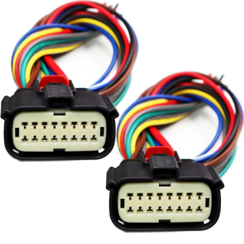 2Pcs 16 Pin Headlights Connector Compatible with Ram 1500 | 2019-2025 3.0L/3.6L/