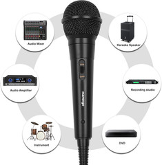 Handheld Wired Microphone, Cardioid Dynamic Vocal Mic with 13Ft Cable and On/Off
