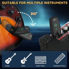 EASTROCK Wireless Guitar System, Transmitter & Receiver for Black